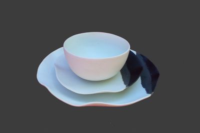  Service porcelaine Noir et blanc